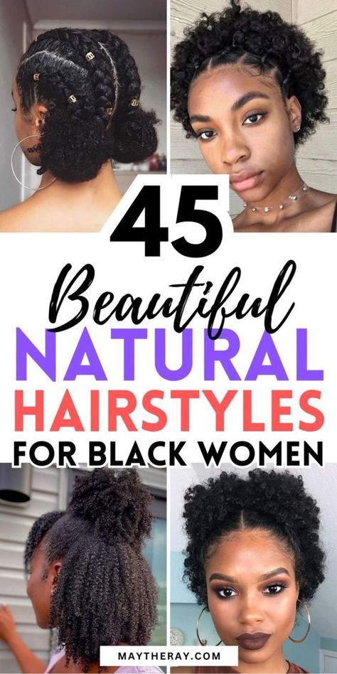 Here are some cute ways that you can style your natural hair. The best cute and easy natural hairstyle ideas for black women! Cute Easy Natural Hairstyles, Natural Hair Styles For Black, 4c Natural Hairstyles Short, Easy Natural Hairstyles, Hair Styles For Black Women, Natural Hairstyles For Black Women, Cute Natural Hairstyles, Protective Hairstyles For Natural Hair, Short Hair Black