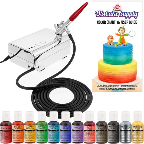 Cake Decorating Airbrush, Food Coloring Chart, Airbrush Cake, Cake Decorating Kit, Cake Decorating Kits, Cake Supplies, S Cake, Best Cake, Cake Icing