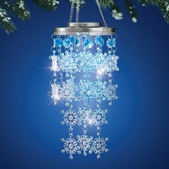 Garden Decor - Outdoor & Patio Decorations | Collections Etc. Hanging Snowflakes, Mobile Chandelier, Christmas Yard Decorations, Icicle Lights, Collections Etc, Battery Lights, Mirror Ball, Solar Powered Lights, Christmas Yard