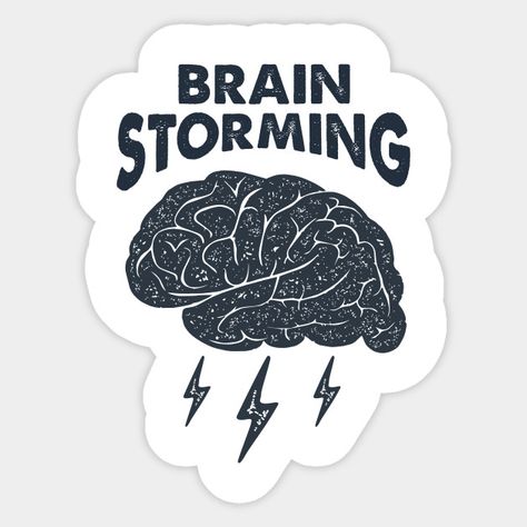 Brain Storming, Stickers Wallpaper, Brain Storm, Doctor Stickers, Handmade Journals Diy, Quotes Stickers, Preppy Stickers, Work Stickers, Tumblr Stickers