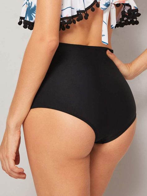 Ruched High Waisted Bikini Panty | SHEIN USA Swimwear Cover Ups, Beachwear For Women, Inspiration Mode, Trendy Fashion Women, Summer Looks, Fashion Clothes Women, New Arrivals, High Waisted, One Piece