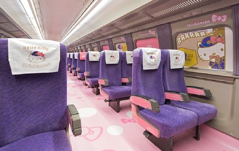 Ride the super cute Hello Kitty Shinkansen! Valsalva Maneuver, Souvenir Store, Tottori, Beginning Running, Kitty Cafe, Kawaii Room Decor, Bullet Train, Hyogo, Super Kawaii