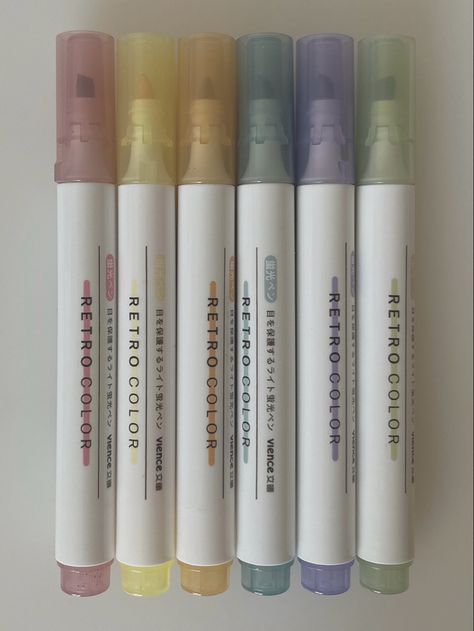 Highlighter Aesthetic Pen, Aesthetic Highlighter Pens, Hilighter Pen, School Supplies Pens & Pencils, Mildliner Highlighters Aesthetic, Cute Pens Aesthetic, Midliner Pens, Aesthetic Art Supplies, Aesthetic Pencils