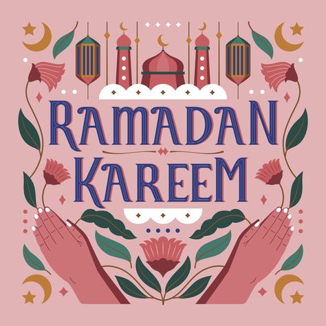 Ramadan Illustration Art, Eid Illustration, Ramadhan Illustration, Ramadhan Design, Eid Mubarak Design, Eid Poster, Ramadan Illustration, Poster Ramadhan, Eid Fitr