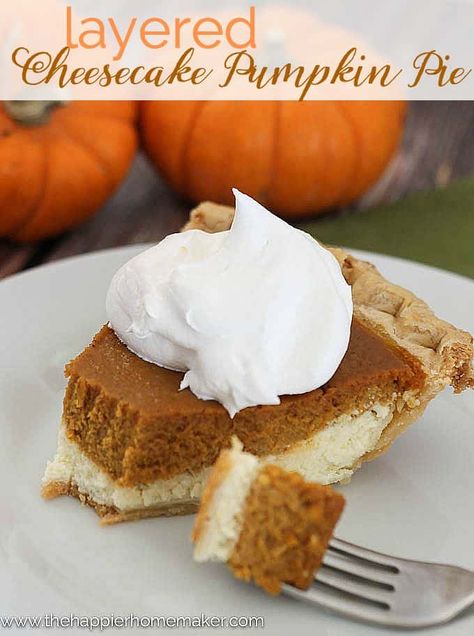 Layered Cheesecake Pumpkin Pie Cheesecake Pumpkin Pie, Layered Cheesecake, Cheesecake Pumpkin, Layer Cheesecake, No Bake Pumpkin Cheesecake, Cream Cheese Pie, Pumpkin Pie Cheesecake, Pumpkin Cheesecake Recipes, Best Pumpkin Pie