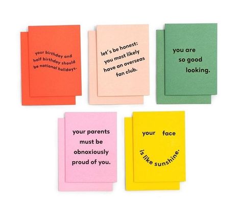 Best Gifts 2018 | POPSUGAR Celebrity Compliment Card Design, Compliment Card, Diwali Vibes, Laughing Man, Ideas For Design, Compliment Cards, 달력 디자인, 카드 디자인, Design Card