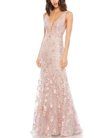 Fashion Gown-MC-Floral2 Sheath Gown, Prom Long, Trumpet Gown, Floral Gown, Mac Duggal, Dresses Elegant, Gowns Of Elegance, A Line Gown, Metallic Dress