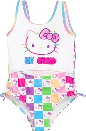 Hello Kitty Bathing Suit, Hello Kitty Swimsuit, Hello Kitty Rainbow, Shop Hello Kitty, Hello Kitty Crochet, Crochet Bathing Suits, Summer Stuff, One Piece Bathing Suit, 4 Way Stretch Fabric