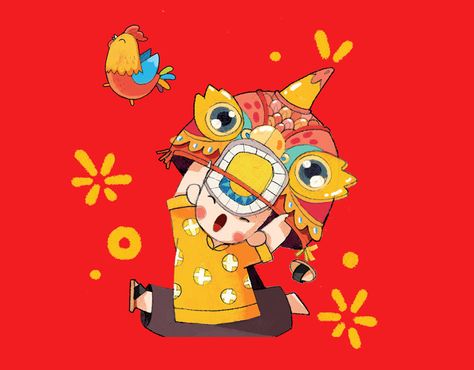 Ancient Vietnam, Tet Holiday, Chinese New Year Design, Vietnam Art, New Year Illustration, New Year Art, Lion Dance, Art Costume, Happy New Year 2019