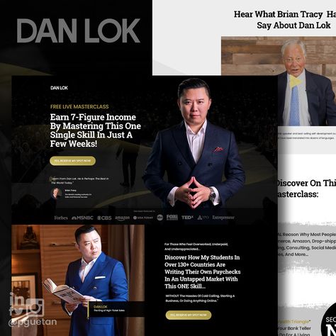 Coaching Landing Page Design, Coaching Landing Page, Influencer Website, Designs For Project, Coach Website Design, Funnel Building, Dan Lok, Coaching Website, Landing Page Inspiration