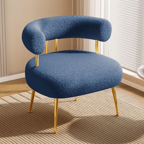 Amazon.com: Dewhut Mid Century Sherpa Boucle Accent Chair, Round Upholstered Barrel Arm Chair for Small Spaces, Fluffy Side Corner Sofa Armchair for Living Room, Bedroom, Vanity, Office, Reading Nook(Orange) : Home & Kitchen Office Reading Nook, Corner Sofa And Armchair, Boucle Accent Chair, Armchair Bedroom, Chairs For Small Spaces, Clean Bedroom, Bedroom Vanity, Corner Chair, Single Sofa