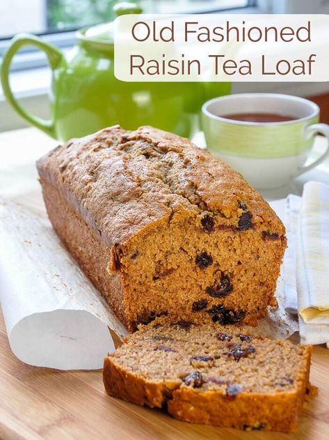 Tea Loaf Recipe, Raisin Loaf, Newfoundland Recipes, Coconut Tea, Raisin Cake, Tea Loaf, Banana Bread Loaf, Raisin Recipes, Old Fashioned Recipe