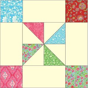 Framed Pinwheel Block: FREE Quilt Block Pattern Download | Quilting Daily 8 Inch Quilt Blocks Free Pattern, Pinwheel Quilt Block Pattern, Bed Quilt Patterns, Pinwheel Quilt Pattern, Pinwheel Quilt Block, Pinwheel Pattern, Mccalls Quilting, Pinwheel Block, Sugar Plums