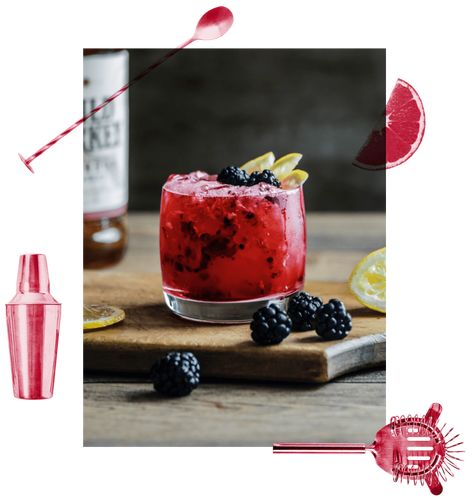 Bourbon Bramble - Cocktail Recipe | Wild Turkey® Bourbon Bramble Cocktail, Wild Turkey Bourbon, Bourbon Cocktail Recipe, Bourbon Cocktail, Watermelon And Lemon, Whiskey Cocktail, Enjoy The Moment, Custom Recipe, Whiskey Sour