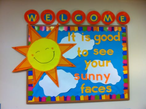 Welcome Bulletin Board | Bulletin boards | Pinterest ... Welcome Bulletin Boards, Kindergarten Bulletin Boards, Bulletin Boards Ideas, Christian Bulletin Boards, Summer Bulletin Boards, Bullentin Boards, School Board Decoration, Preschool Bulletin, Church Bulletin Boards