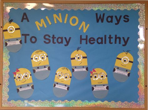 Nurse Bulletin Board Ideas, School Nurse Bulletin Board Ideas, School Nurse Decorations, School Nurse Elementary, Nurse Bulletin Board, School Nurse Office Decorations, Health Bulletin Boards, Nurse Office Decor, Office Bulletin Boards