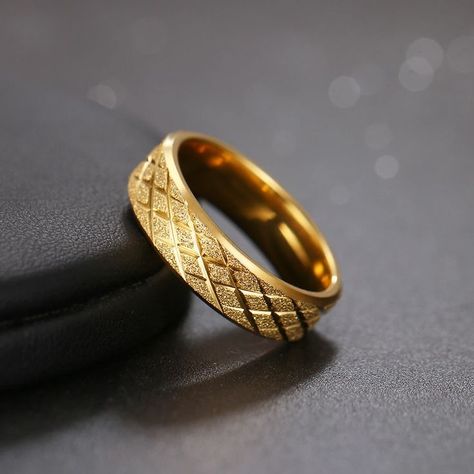 Matte Geometric Design Golden Ring For Women | Mens wedding rings gold, Gold ring designs, Mens ring designs Thumb Rings Men Gold, Ring Designs Unique Men, Mens Golden Ring, Simple Men Wedding Rings, Simple Ring For Men, Simple Ring Design For Men, Men Ring Design Gold, Men’s Gold Ring Designs, Men Finger Ring Gold