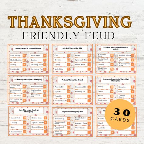 Thanksgiving Family Fued Questions, Thanksgiving Scavenger Hunt For Teens, Thanksgiving Activities For Work, Thanksgiving Family Feud Questions, Thanksgiving Family Feud, Thanksgiving Jeopardy, Family Feud Questions And Answers, Game Activity For Kids, Thanksgiving Questions