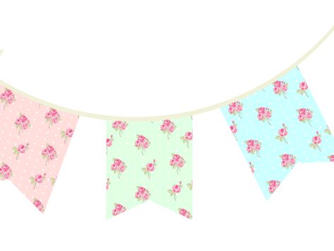 Free Printable Banners, Bunting & Garland Decorations – Baby Shower Ideas 4U Free Bridal Shower Printables, Shabby Chic Banners, Its A Girl Banner, Shabby Chic Party, Tea Crafts, Free Printable Banner, Alice Tea Party, Birthday Party Printables, Bridal Shower Printables