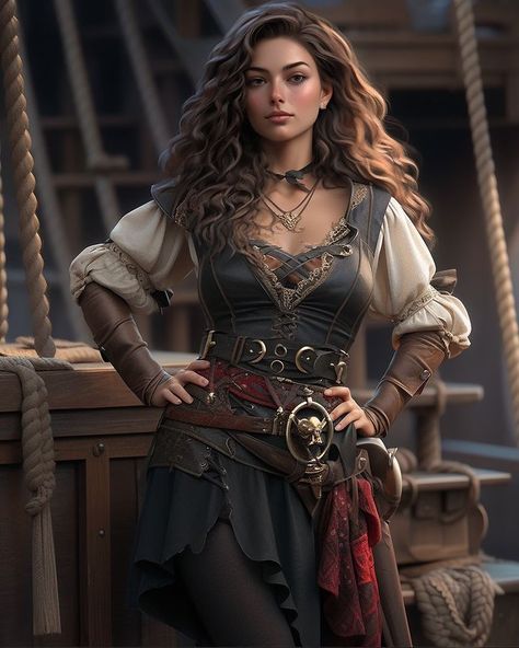 T (@mental.macrocosm) • Instagram photos and videos Pirate Queen Art, Steampunk Pirate Female, Pirate Female, Pirate Lady, Pirate Women, Pirate Hair, Sea Pirates, Pirate Cosplay, Pirate Queen