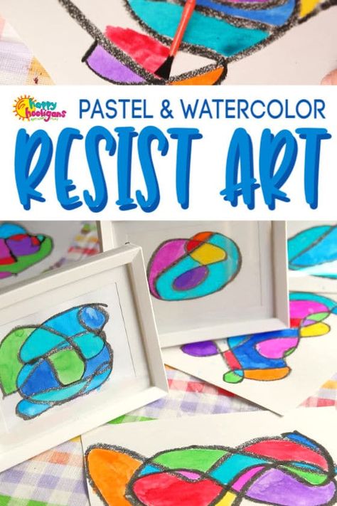 This pastel and watercolour resist art has kids making art that looks like colourful stained glass. Great art activity for school aged kids, tweens and teens. Fun art project for art class or art camp. Great no-mess creative activity for kids who like to doodle and paint. #HappyHooligans #ArtForKids #KidsArt #DoodleArt #StainedGlassArt #ArtIdeasForKids #ArtProjectsForKids #ArtForTweens #Pastels #Watercolours Indoor Hopscotch, Symmetrical Butterfly, Poppy Crafts, Donut Craft, Resist Art, Stacking Stones, Bird Craft, Rain Sticks, School Age Activities