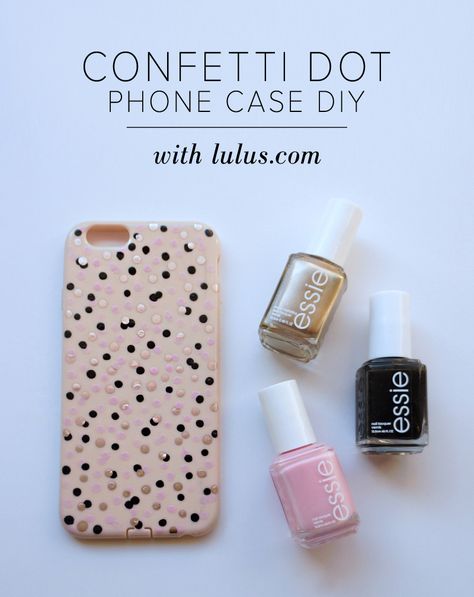 PolkaDotPhoneCase Easy Crafts To Sell, Diy Projects To Sell, Diy Nail Polish, Confetti Dots, Cheap Crafts, Cases Diy, Crafts To Make And Sell, Cell Phone Case, Diy Phone