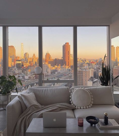 🍃‏ً on Twitter: "NYC view Morning Night… " La Apartment Aesthetic Living Room, New York Apartment Aesthetic Living Room, New York Appartement Aesthetic, New York Aesthetic Apartments, New York Room Aesthetic, Nyc Living Room Apartment, La Apartment Aesthetic, New York Apartment View, Nyc Living Room