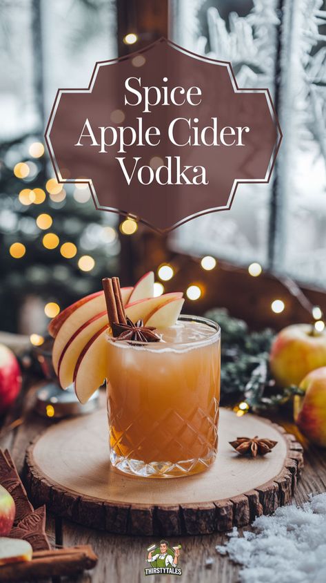 "Warm up your gatherings with this delightful Spiced Apple Cider Vodka Cocktail Recipe! Perfect for autumn and winter, this easy punch combines the flavors of apples and oranges for a refreshing twist. Enjoy the cozy vibes with this simple vodka punch that’s ideal for holiday parties. Discover the best punch recipes with our Apple Cider Vodka Punch that will impress your guests. Sip on this delicious blend and make your celebrations memorable with this easy autumn recipe!" Cider Vodka Cocktail, Apple Cider Vodka Punch, Vodka Holiday Drinks, Holiday Vodka Cocktails, Apple Juice Cocktail, Winter Drinks Alcoholic, Holiday Cider, Christmas Cocktails Vodka, Apples And Oranges