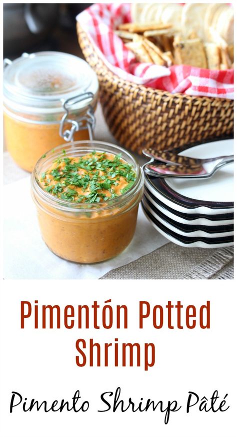 Pimentón Potted Shrimp #shrimp #pate #rillettes #pimenton Shrimp Pate, Farm Recipes, Potted Shrimp, Crazy Kitchen, Homemade Ideas, Grilled Seafood, Favorite Recipes Dinner, Tailgate Food, Nutella Recipes