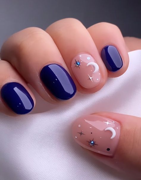 Nails Champagne, Nails Cream, Diy Nails Tutorial, Nails Charms, Nails Coral, Dark Blue Nails, Nails Colorful, Unghie Nail Art, Nails Chrome