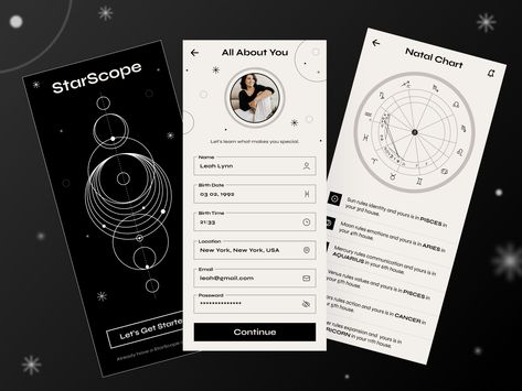 Horoscope Design, Astrology App, Live Streaming App, Astrology And Horoscopes, Natal Charts, Human Design, App Ui Design, Color Palette Design, App Ui