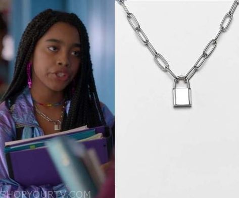 Julie and the Phantoms Fashion, Clothes, Style and Wardrobe worn on TV Shows | Page 2 of 3 | Shop Your TV Obx Clothes, Julie And The Phantoms, Worn On Tv, Padlock Necklace, Tv Fashion, Fashion Tv, Clothes Style, Descendants, Fashion Clothes