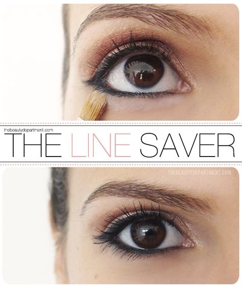 a great trick to keep your liner in place! Asian Party, Eyeliner Tips, Eyeliner Hacks, Make Up Tutorials, Make Up Inspiration, Perfect Eyeliner, Makati, Health And Beauty Tips, Party Makeup