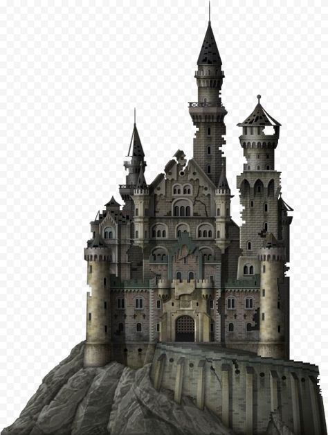 Creepy Castle, Horror Castle, Mountain Png, Gothic Style Architecture, Mountain Clipart, Reims Cathedral, Hohenzollern Castle, Bodiam Castle, Castle Illustration