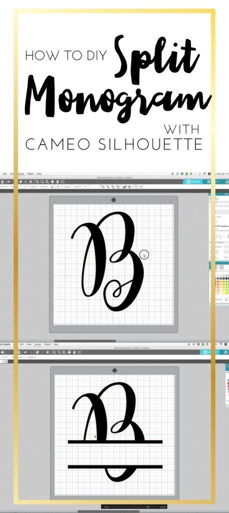 How to DIY Split Monogram with Came Silhouette. How to make Split monogram by yourself! Cameo Silhouette and split monogram. Free monogram SVG files included free SVG file Silhouette Cameo Projects Beginner, Boutique Crafts, Silouette Cameo, Inkscape Tutorials, Silhouette Cameo Crafts, Silhouette Cameo Tutorials, Projets Cricut, Free Monogram, Split Monogram