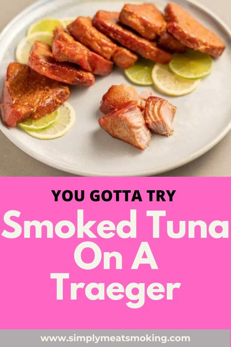 Want to learn how to smoke tuna on a Traeger grill like a pro? smoked tuna loin, smoked tuna recipe traeger, smoked albacore tuna brine, smoked bluefin tuna traeger, tuna brine for smoking, traeger smoked bluefin tuna, smoked yellowfin tuna recipe Yellowfin Tuna Recipe, Albacore Tuna Recipes, Meat Smokers, Tuna Loin, Smoked Tuna, Tuna Ceviche, Tuna Fillet, Tuna Recipe, Bluefin Tuna