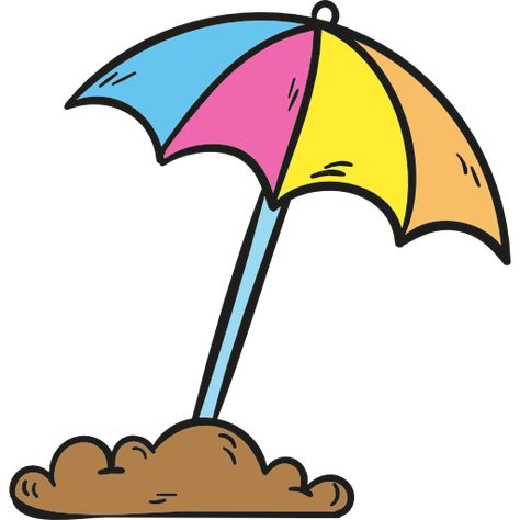 Summer Images Clipart, Summer Clipart For Kids, Beach Umbrella Drawing, Beach Clip Art, Easy Drawing Ideas For Beginners, Summer Clip Art, Weather Clipart, Nature Clipart, Umbrella Drawing