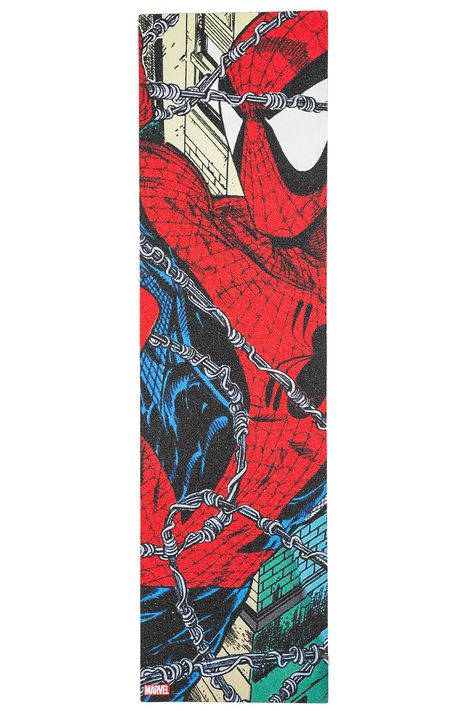 Grizzly x Marvel Spiderman Torey Arial Griptape. Spiderman Skateboard Art, Skateboard Design Spiderman, Griptape Ideas, Griptape Designs, Spiderman Skateboard, Griptape Art, Skateboard Designs, Spiderman Mask, Skateboard Deck Art