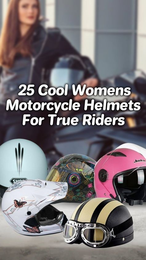 Woman Motorcycle Helmet, Ladies Motorcycle Helmets, Women Helmets Motorcycle, Female Motorcycle Helmets, Cool Motorcycle Helmets For Women, Motorcycle Women Riders, Motorcycle Helmets For Women, Motorcycle Gear For Women, Cool Helmets