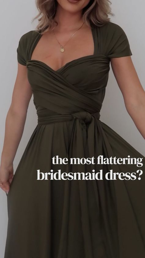 Lydia Rose on Instagram: “The suits everyone bridesmaid dress? 🤔 tag a bride/bridesmaid!⁠ •⁠ #fashiontips #fashionhacks #styletips #stylehacks #fashionhelp…” Infinity Gown Style, Infinity Dress Outfit, Infinity Dress Ways To Wear With Sleeves, Infinity Dress Ways To Wear Plus Size, Multiway Bridesmaid Dress Styles, Infinity Wrap Dress Styles, Infinity Dress Ways To Wear Tutorial, Wrap Bridesmaid Dresses, Multiwear Dress