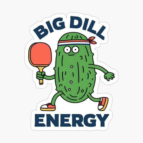 Get my art printed on awesome products. Support me at Redbubble #RBandME: https://www.redbubble.com/i/sticker/Big-Dill-Energy-by-HowToCanadian/160896626.EJUG5?asc=u Pickle Illustration, Pickle Sticker, Pickle Party, Art Preschool, Big Dill, Pickle Ball, Phone Wallpaper For Men, Sticker Cute, Head Band