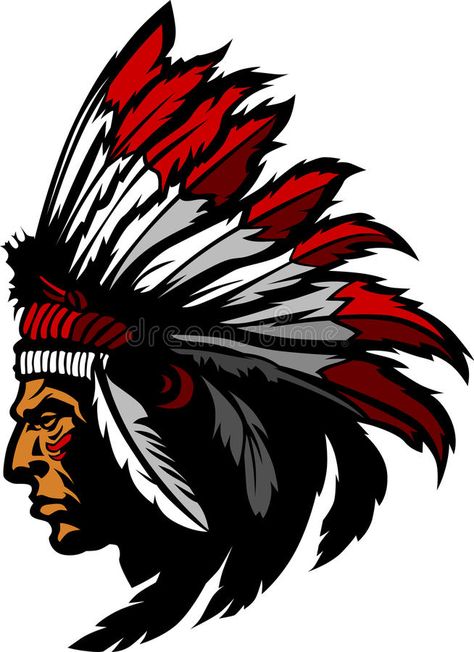 Native American Chief Tattoo, Chiefs Mascot, Convert Image To Vector, Native American Drawing, Indian Logo, All About Me Art, Native Tattoos, Bear Artwork, Native American Headdress