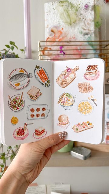 Watercolor Food Tutorials, Watercolor Food Illustration, Food Art Painting, Start Drawing, Food Artwork, You Found Me, Bujo Ideas, Watercolor Food, Doodle Inspiration