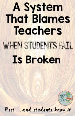 The disheartening trend of blaming teachers when students fail is becoming stronger. I feel that we aren't setting our students up for success by allowing this to happen. We need to work on increasing our students' senses of self-worth rather than self-esteem, and we need them to understand that it's okay to make mistakes, because they always have the chance to make it right. I Love My Kids, Teacher Evaluation, Teaching Secondary, Teacher Problems, Secondary Teacher, Ela Teacher, Teacher Memes, Class Management, Christian School