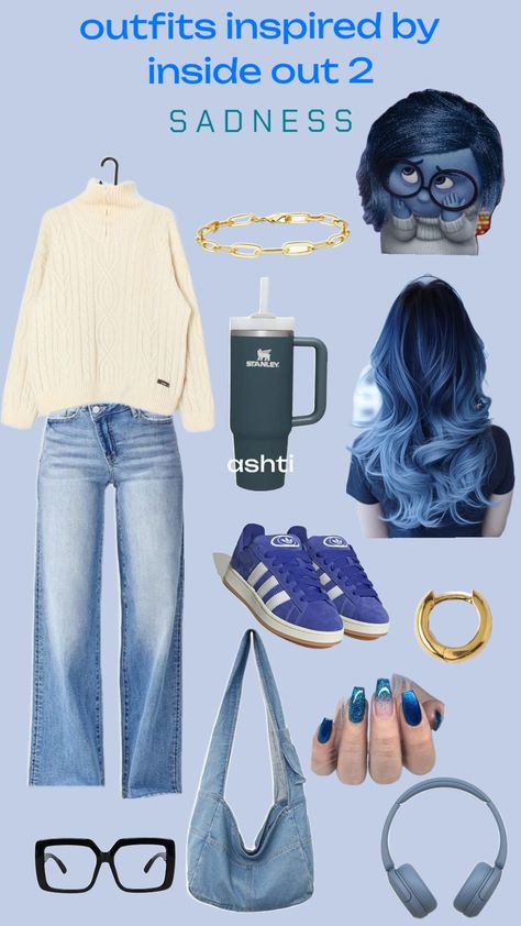 sadness inside out outfits inspo Florida Theme Parks, Inside Out, Theme Park, Outfit Inspo