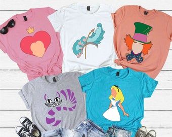 Alice In Wonderland Shirt Ideas, Alice In Wonderland Birthday Shirt Ideas, Alice And Wonderland Custom Shirts Alice And Mad Hatter Birthday, Alice In Wonderland Tshirt Ideas, Alice In Wonderland Disney Shirts, Alice In Wonderland Tshirts, Alice In Wonderland Shirt, Alice And Wonderland T Shirt, Alice In Wonderland Shirts