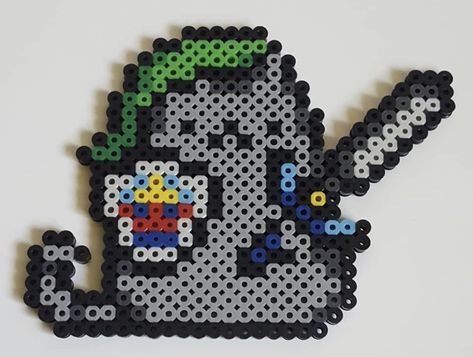 Spy X Family Perler Bead Patterns, Dnd Pearler Beads, Nintendo Perler Beads, Zelda Perler Bead Patterns, Hama Beads Anime, Perler Bead Patterns Pokemon, Anime Perler Beads, Pearler Bead Design, Cute Perler