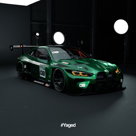 BMW M4GTS British Green - Yagodesign Bmw M4 Gt3, Bmw M4 Gts, British Green, Hover Car, M4 Competition, Wrapping Design, M4 Gts, Car Builds, Car Wrapping