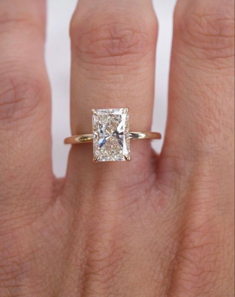 Princess Square Engagement Ring, Rectangular Diamond Ring Gold, Square Gold Rings, Diamond Engagement Ring Square, Single Square Diamond Engagement Ring, Gold Engagement Ring Square Diamond, Simple Square Diamond Ring, Gold Ring Square Diamond, Princess Cut Rectangle Engagement Ring