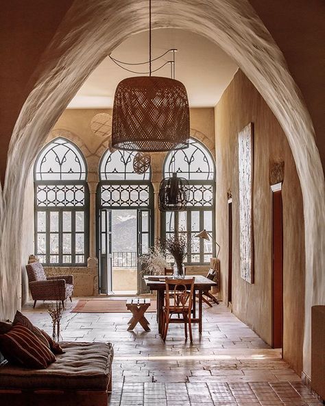 Instagram Spanish House, Elle Magazine, Traditional Interior, Beautiful Place, Lebanon, Guest House, Oversized Mirror, Beautiful Places, Essence